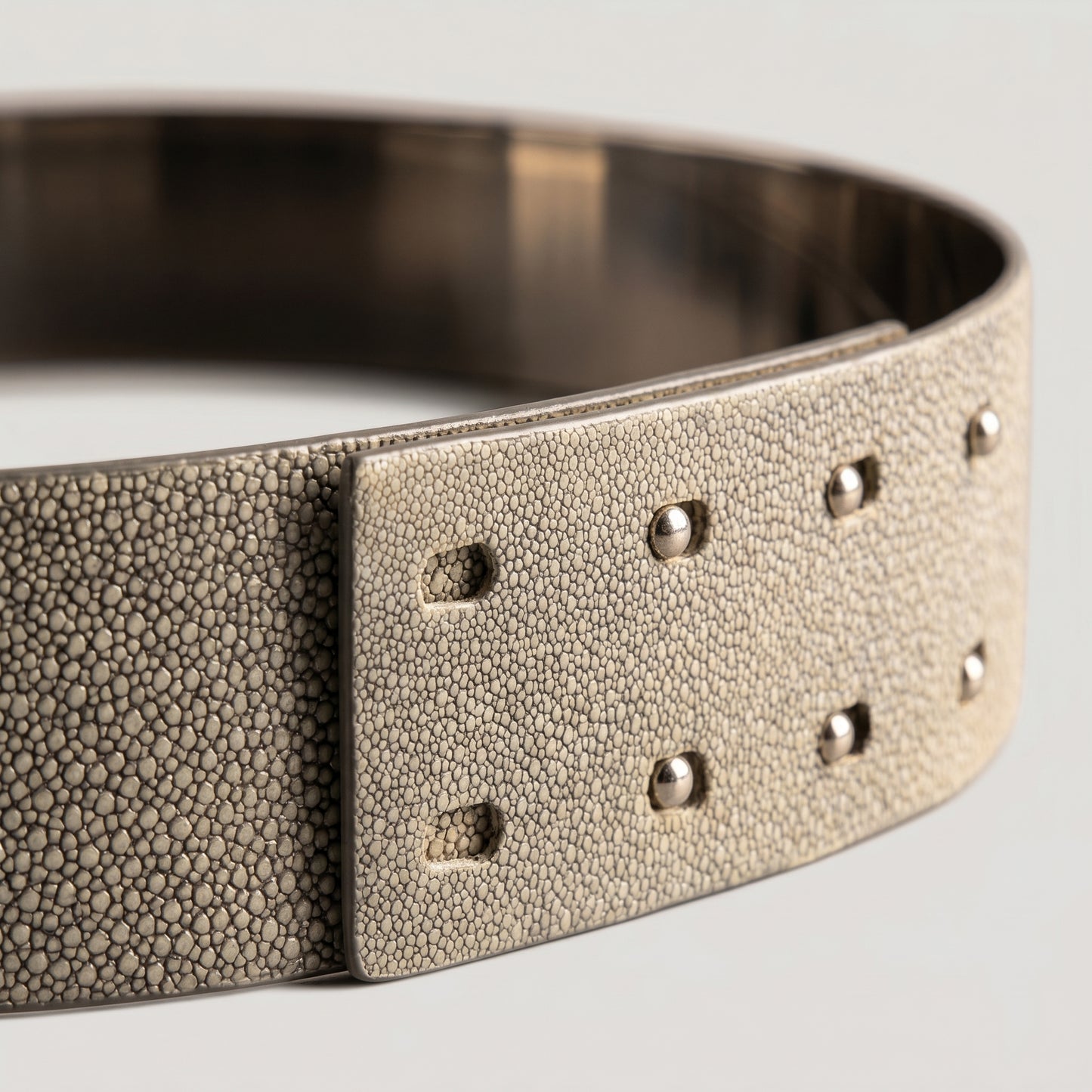 Farah Shagreen Metallic Waist Belt