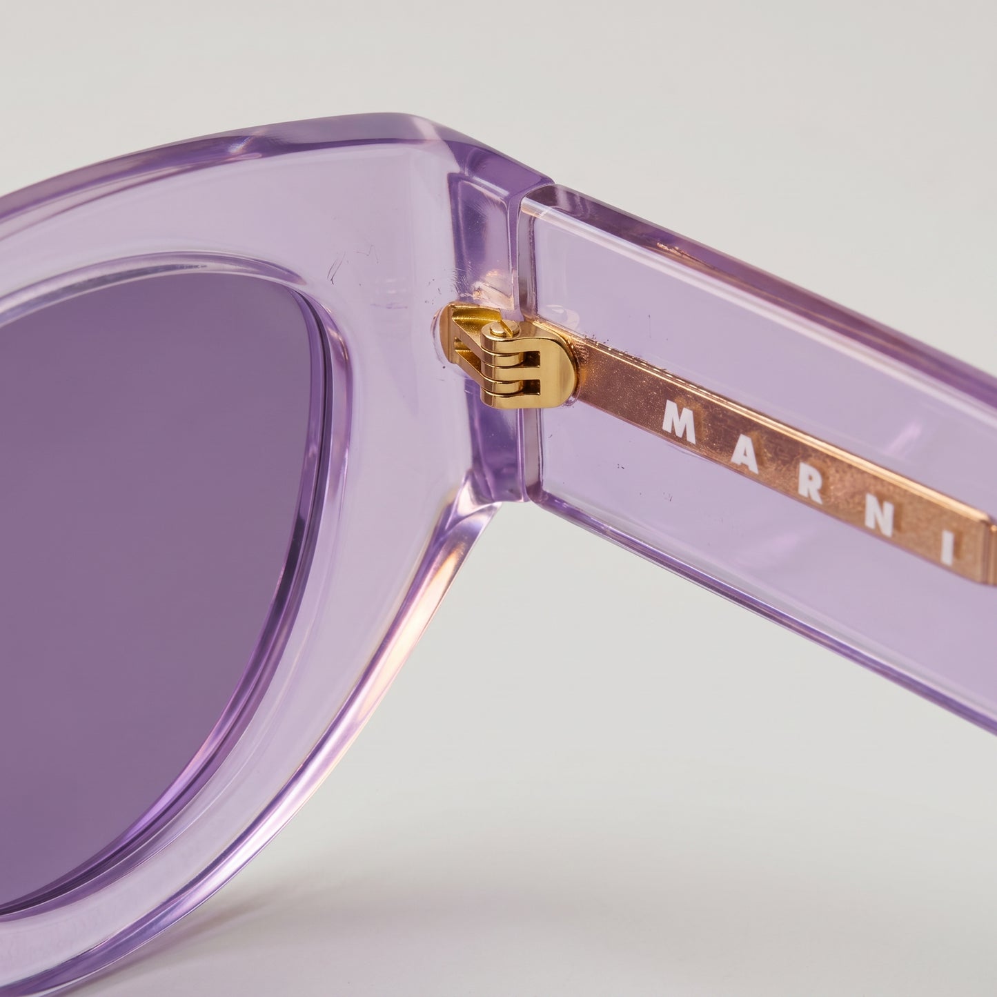 Transparent Purple Cat Eye Sunglasses
