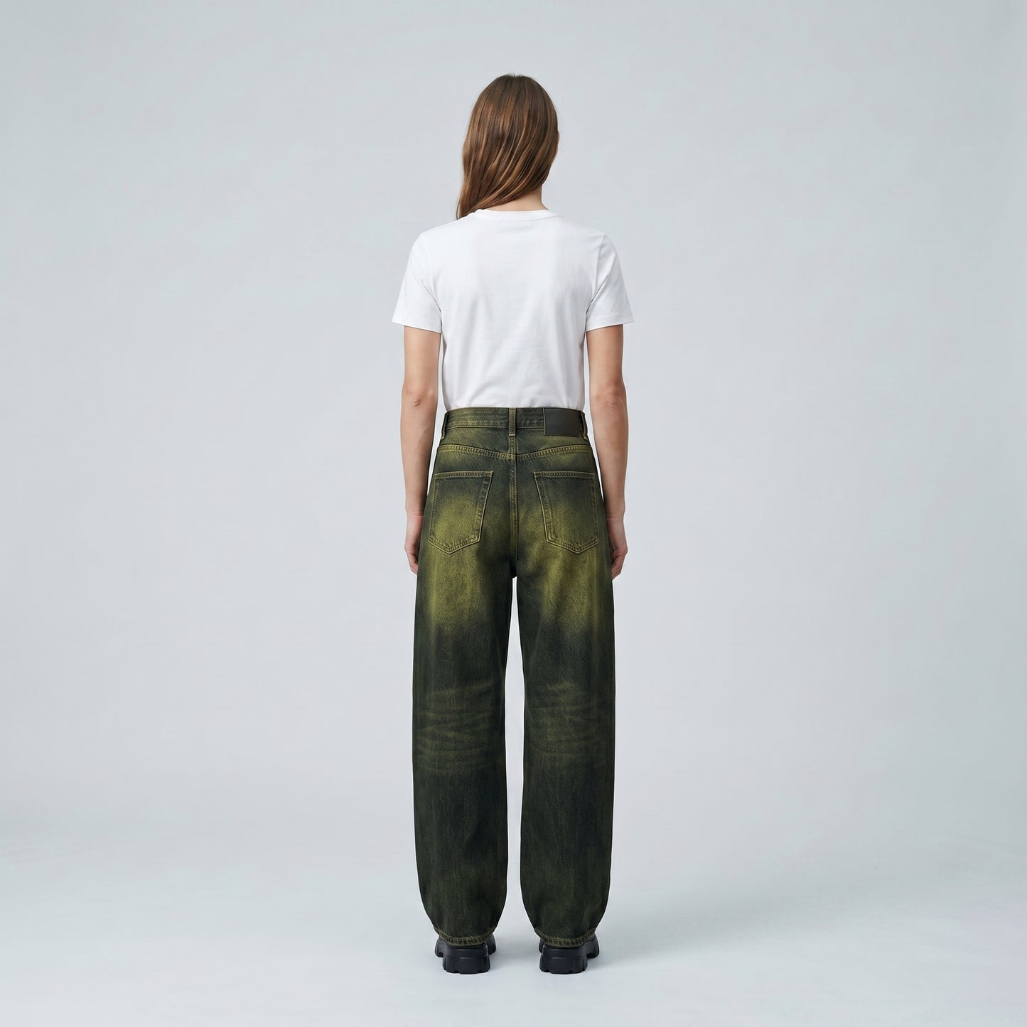 Acid Wash Wide Leg Jeans