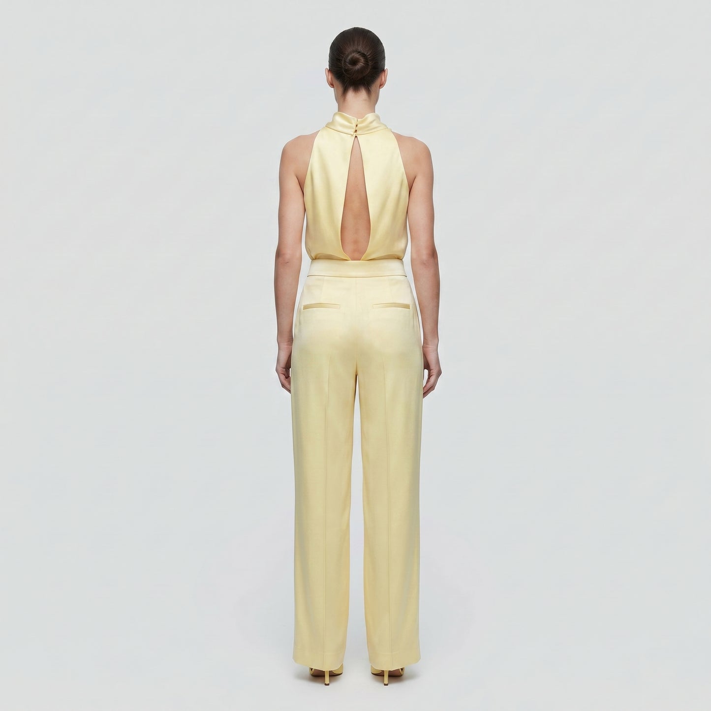 Tailored Pastel Wide Leg Trousers