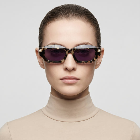 Geometric Tortoiseshell Acetate Sunglasses