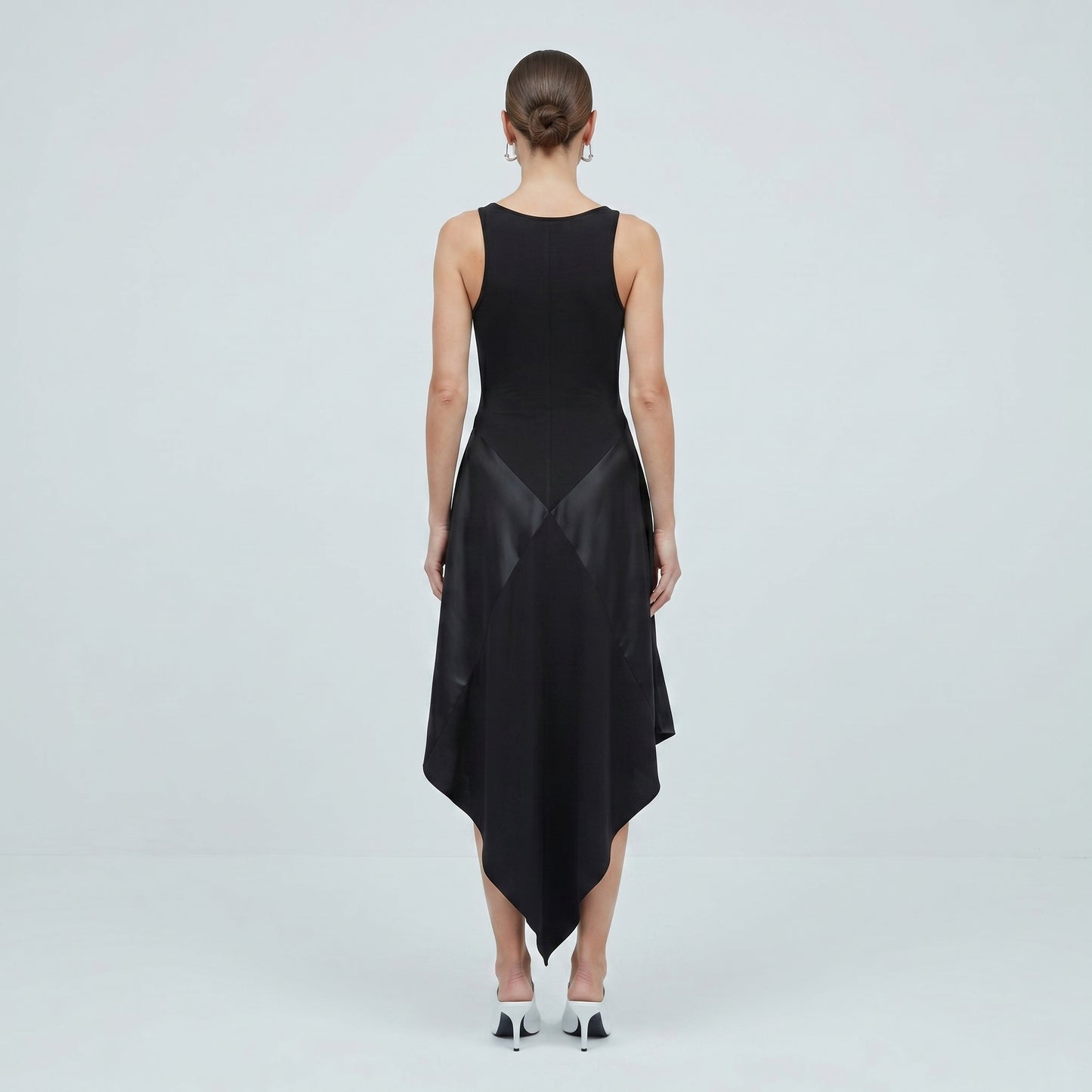 Asymmetric Paneled Tank Dress