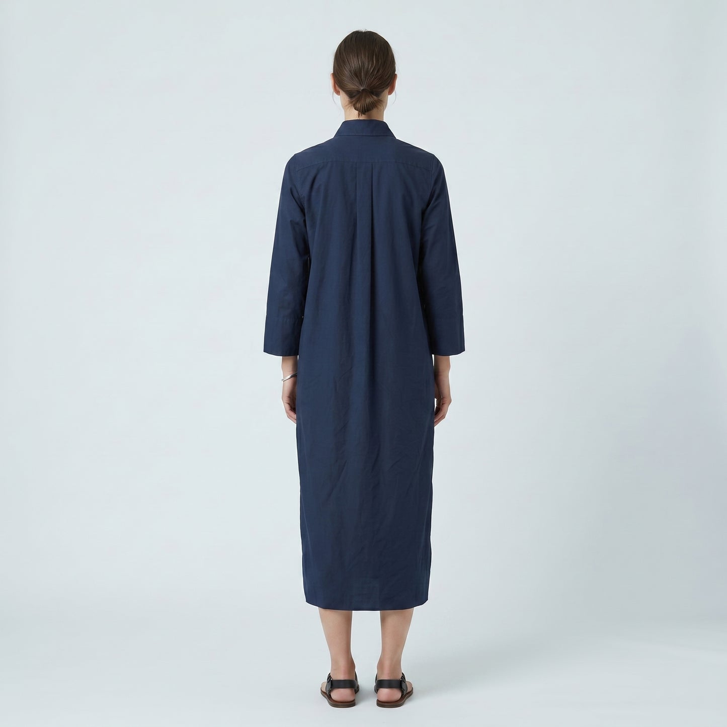 Long Cotton Shirt Dress