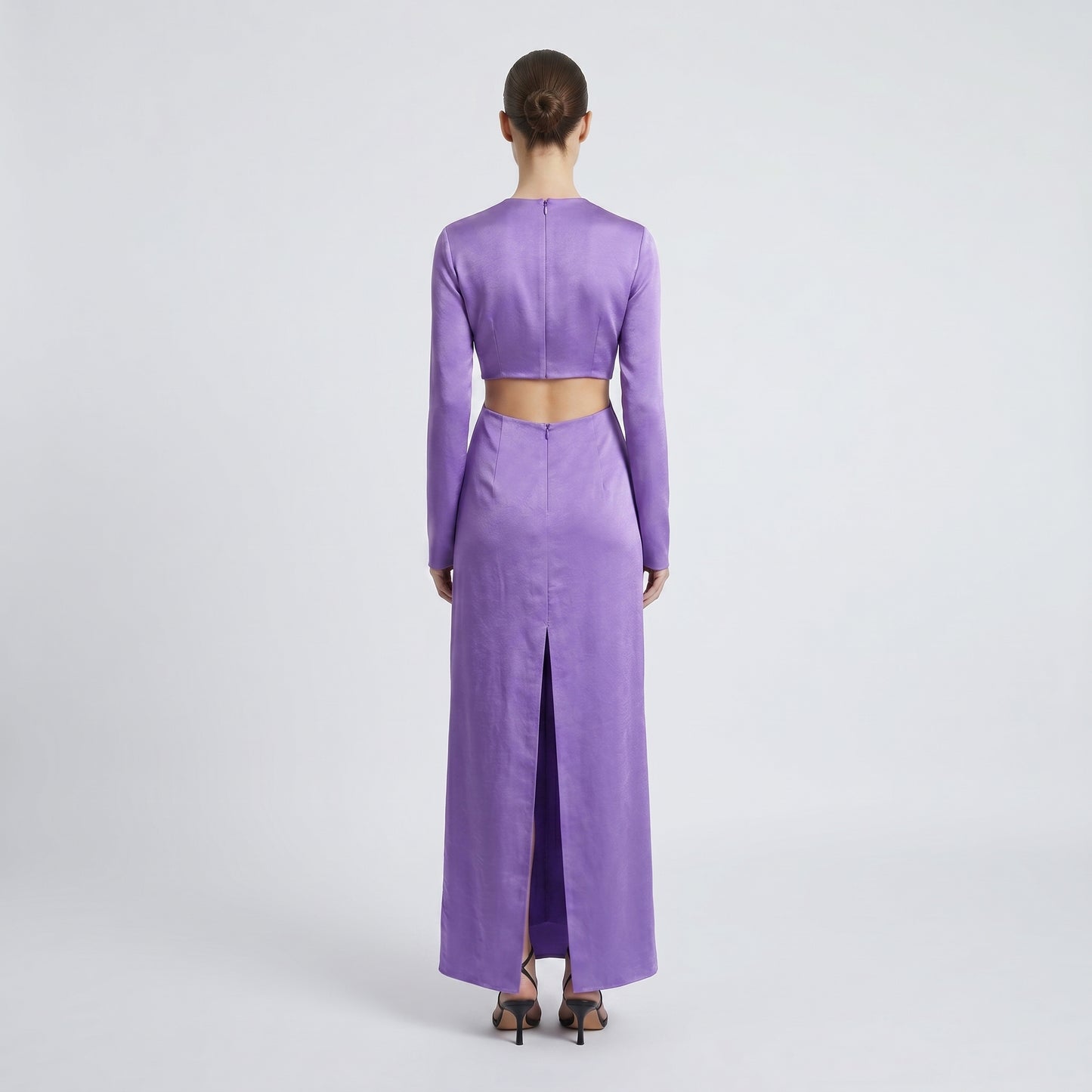 Knot-Front Long Sleeve Dress