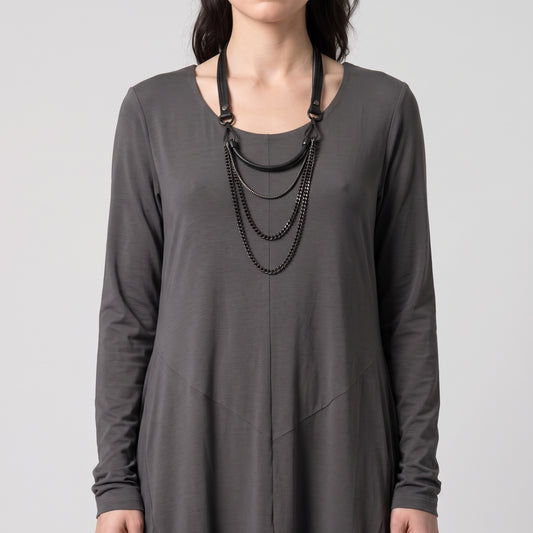 Asymmetric Cotton Jersey Tunic Dress