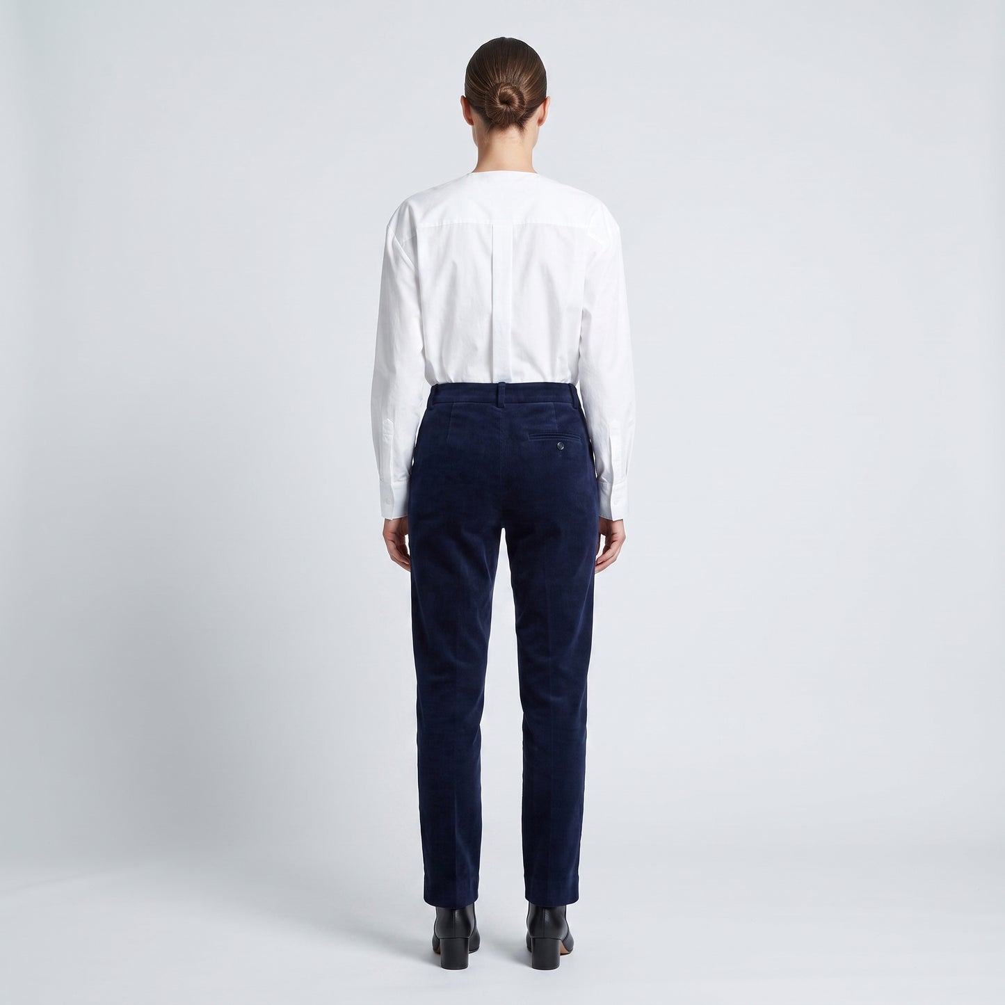 Tailored Navy Corduroy Trousers