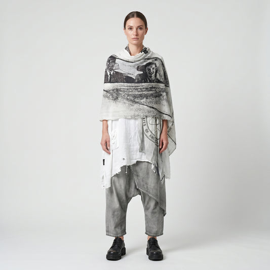 Artistic Graphic Print Scarf