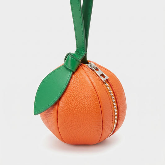 Citrus Shaped Leather Wristlet
