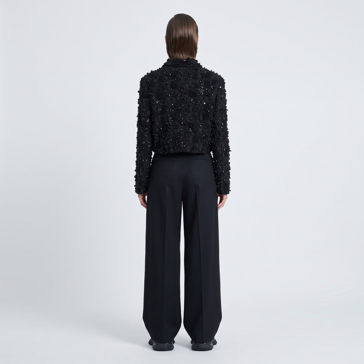 Embellished Beaded Cropped Jacket