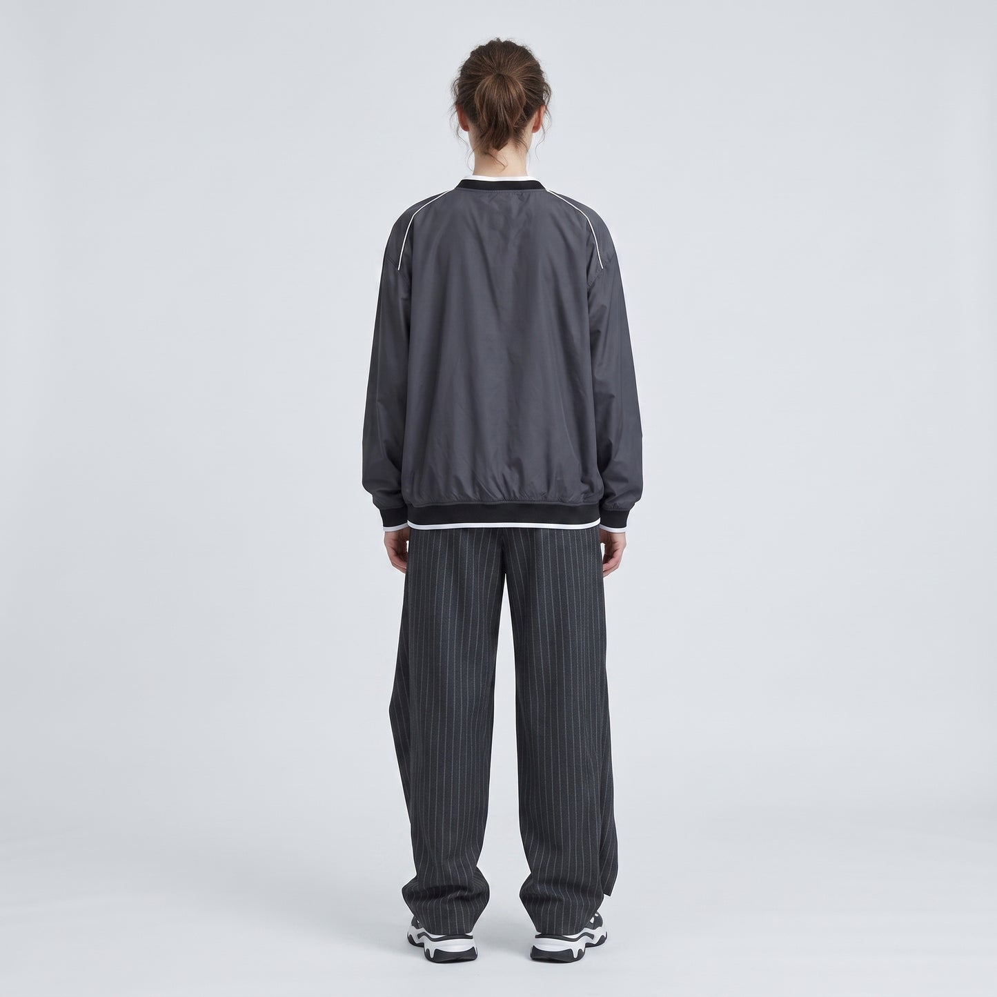 Technical Piping V-Neck Pullover