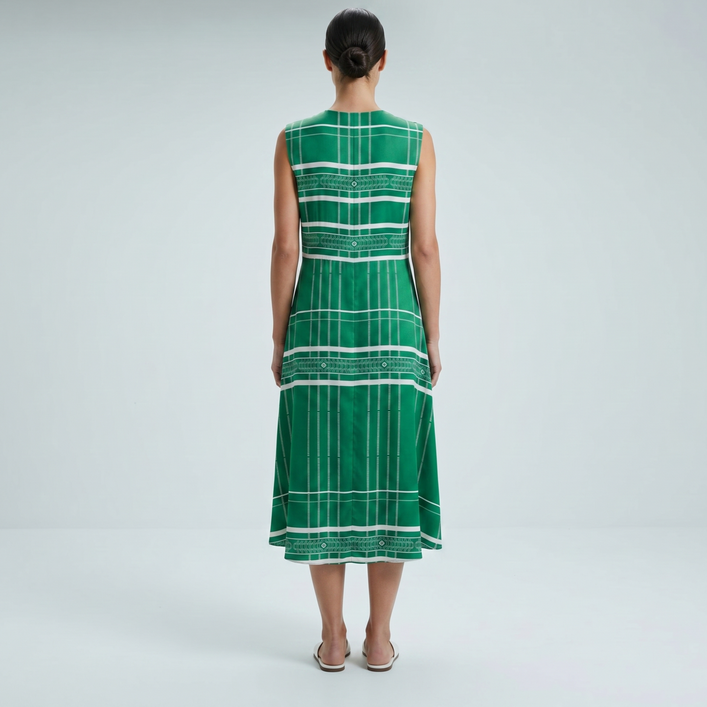 Graphic Print V-Neck Dress