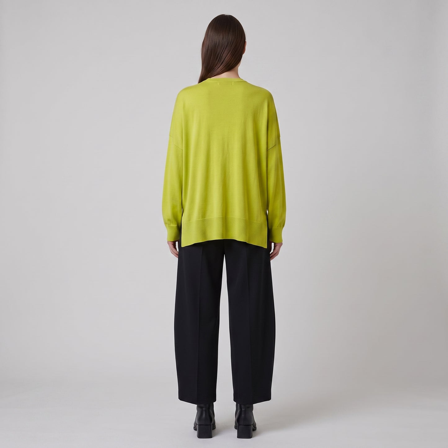 Lime Crew Neck Knit Sweater