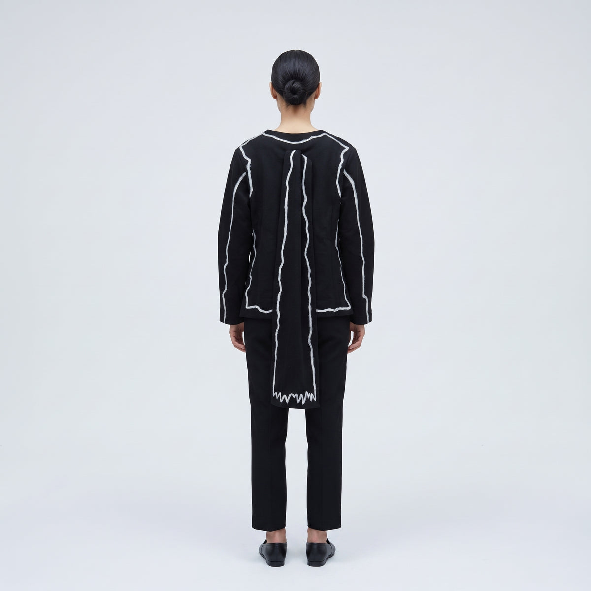 Contrasting Trim Structured Jacket