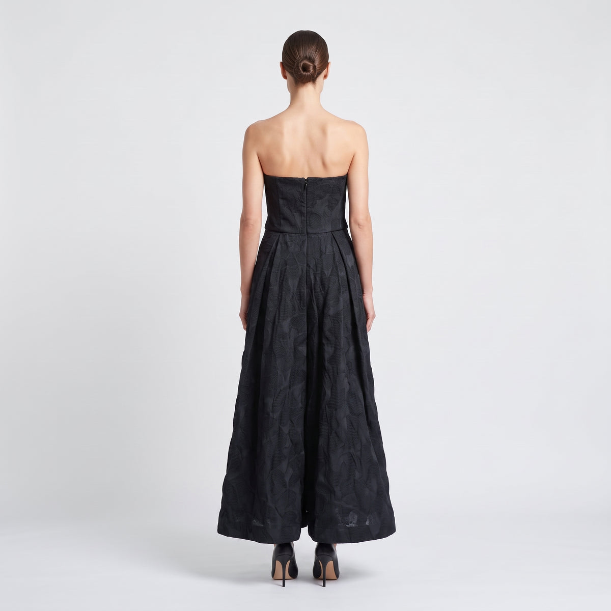 Structured Strapless Black Jumpsuit