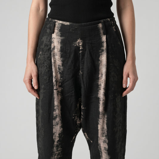 Bleached Effect Tapered Trousers