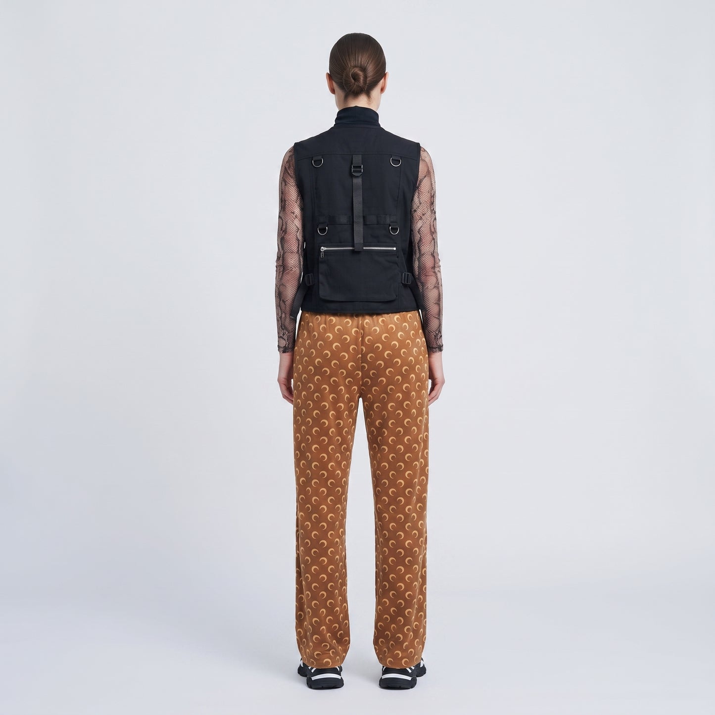 Monogram Print Drawstring Trousers