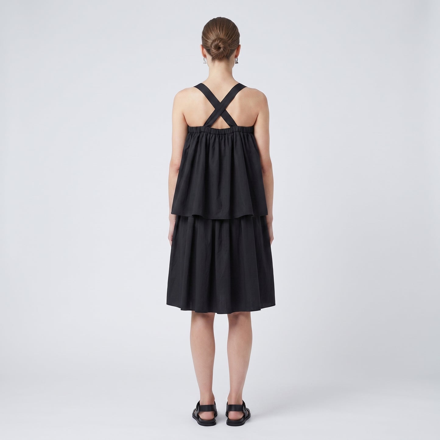 Layered Pleated Cotton Top