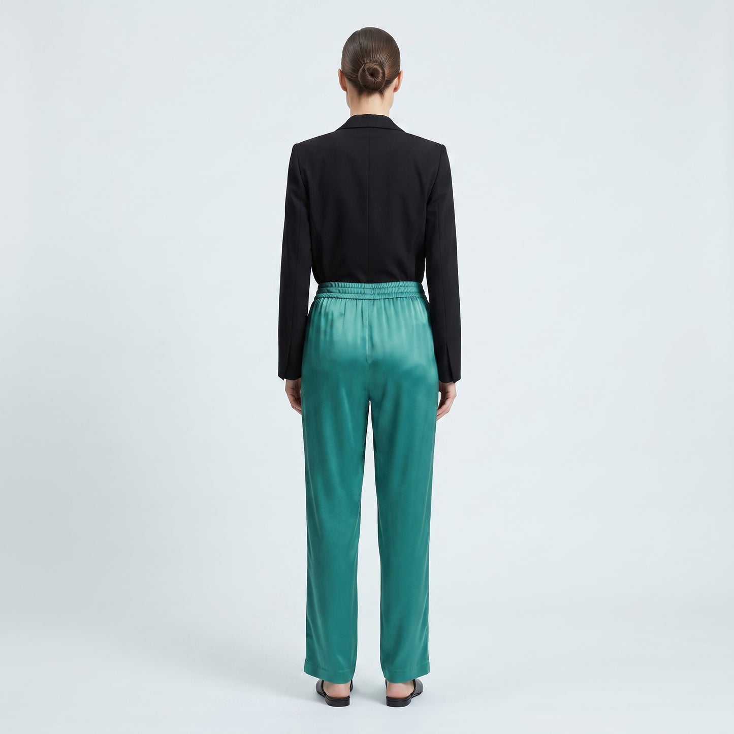 Emerald Green Satin Trousers