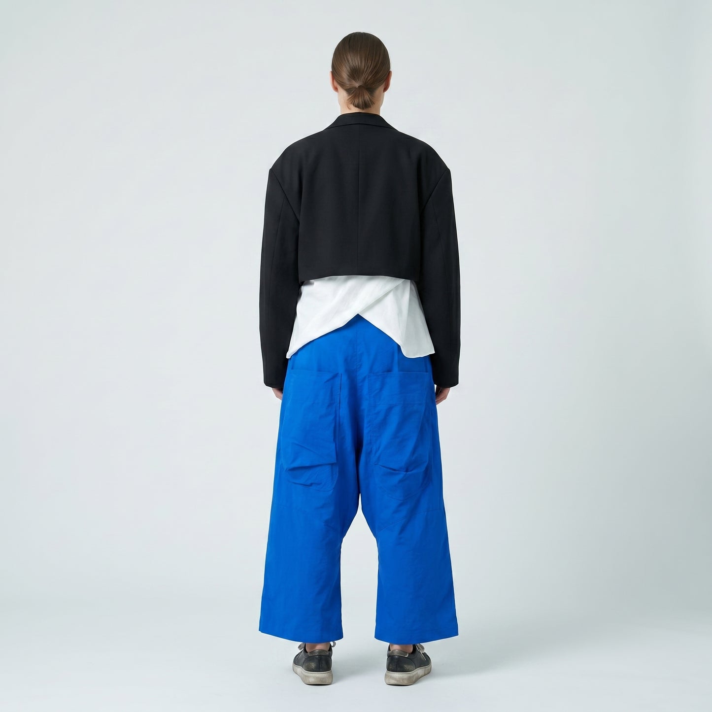 Cobalt Blue Balloon Leg Trousers