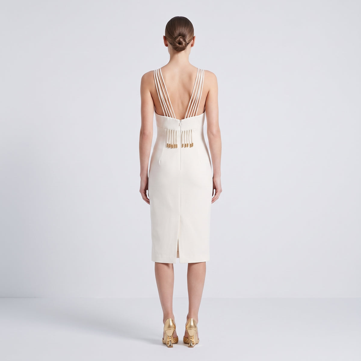 Sleeveless Multi-Strap Midi Dress
