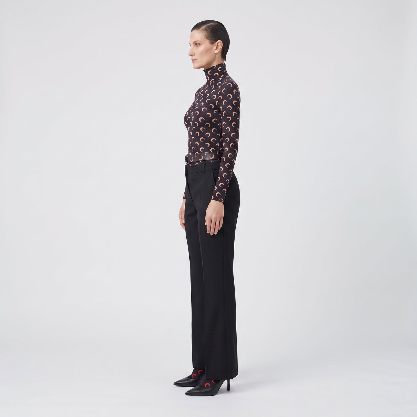 Tailored High-Waisted Black Trousers