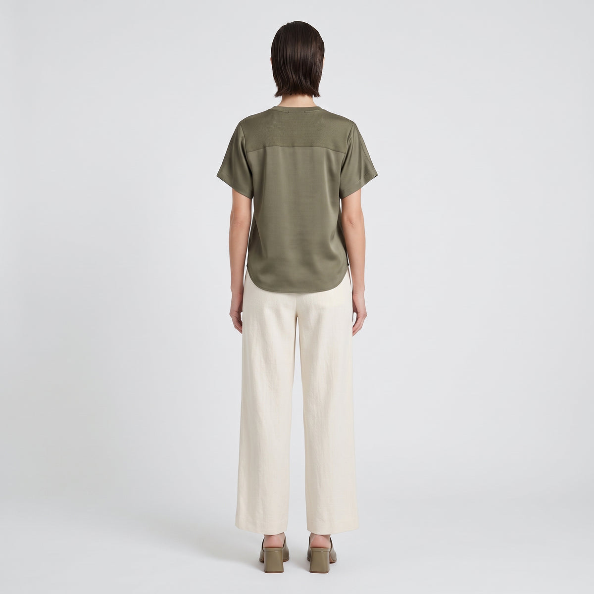 Minimalist Olive Crewneck Tee
