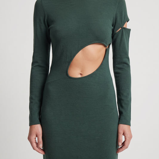 Cut-Out Detail Knit Dress