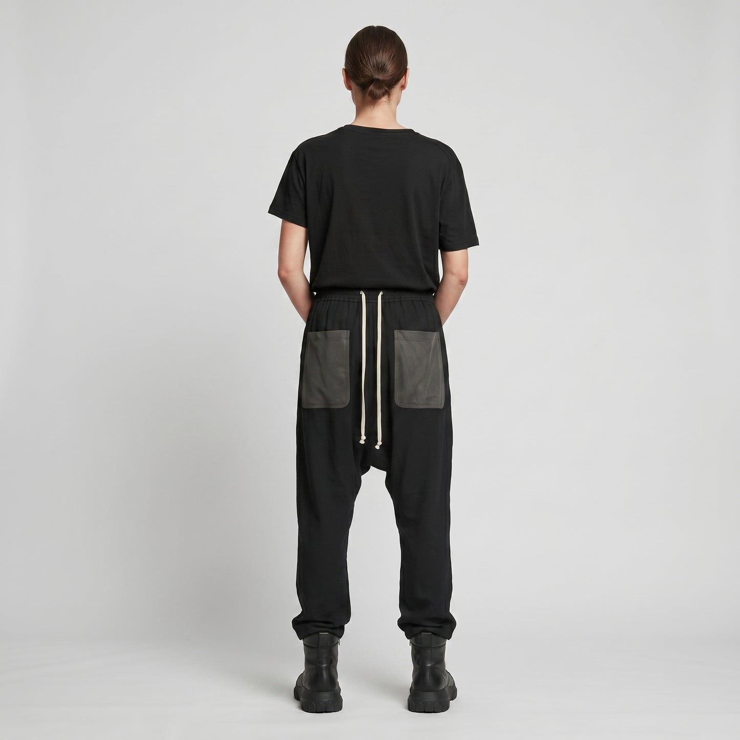 Drop Crotch Drawstring Trousers