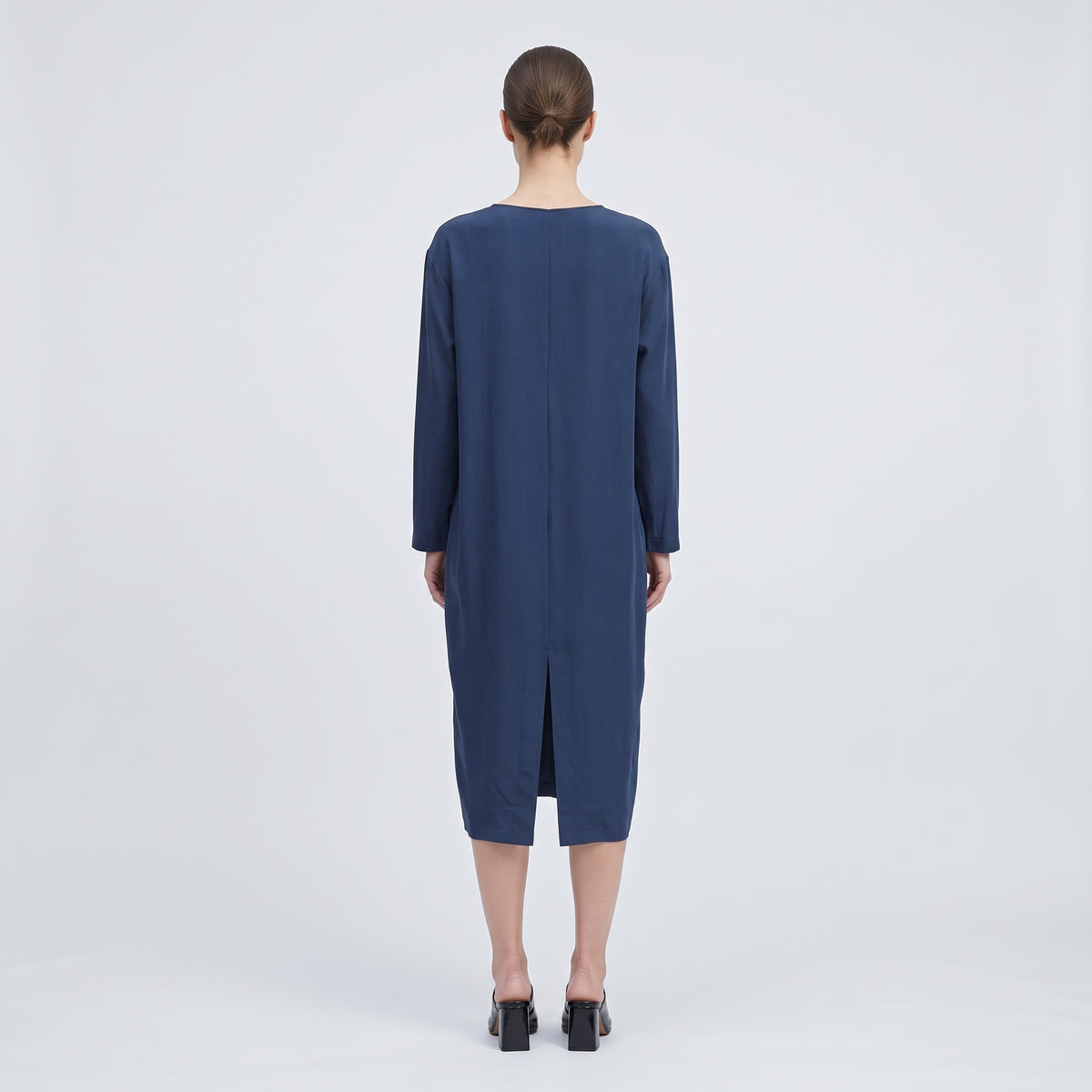 Minimalist Drawstring Midi Dress
