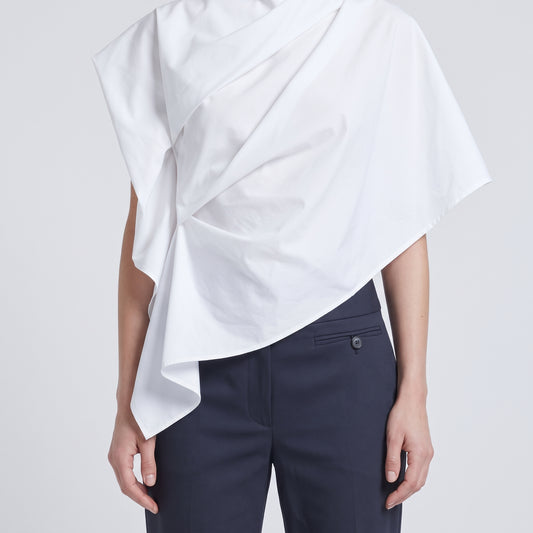 Tailored Navy Cropped Trousers