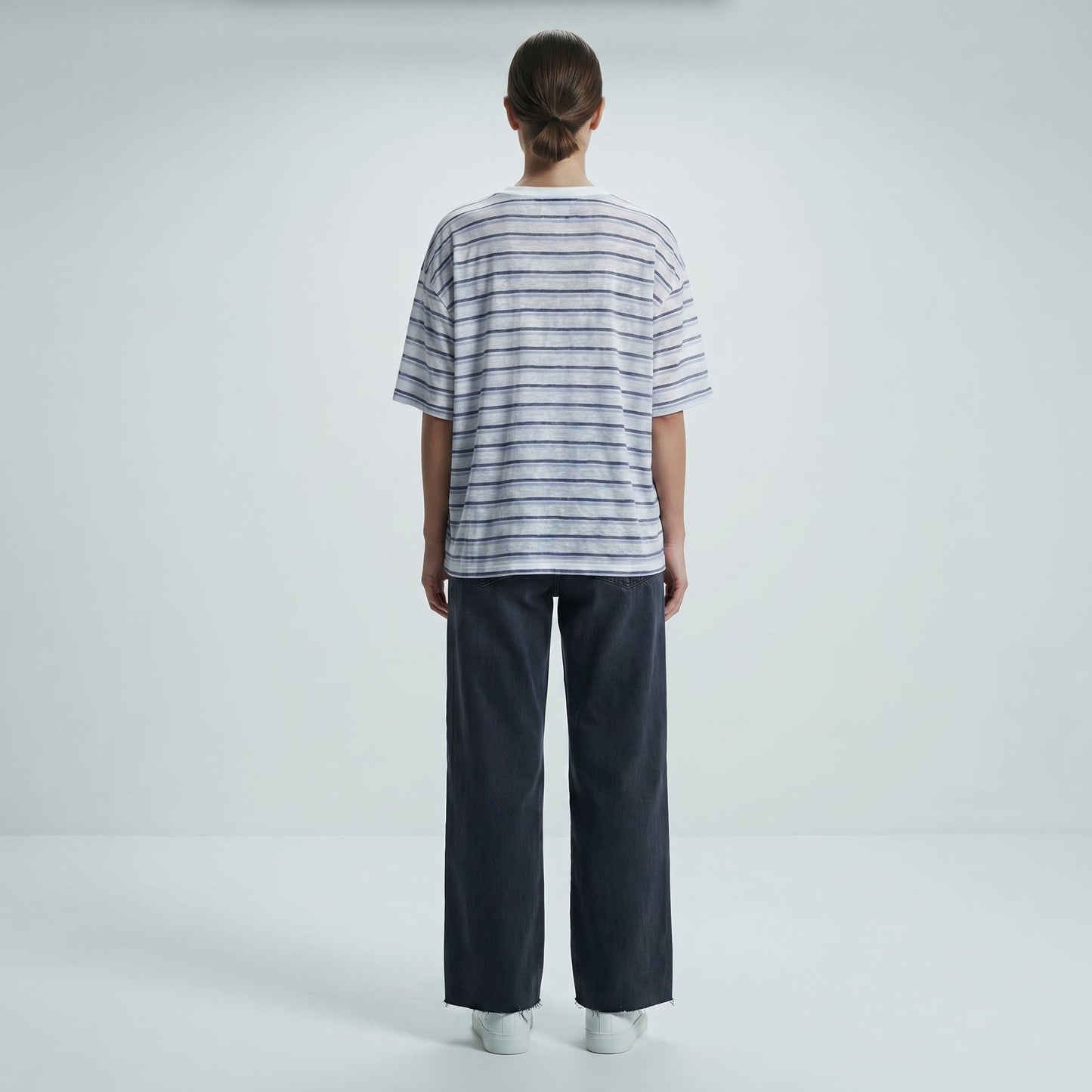 Layered Oversized Striped T-Shirt