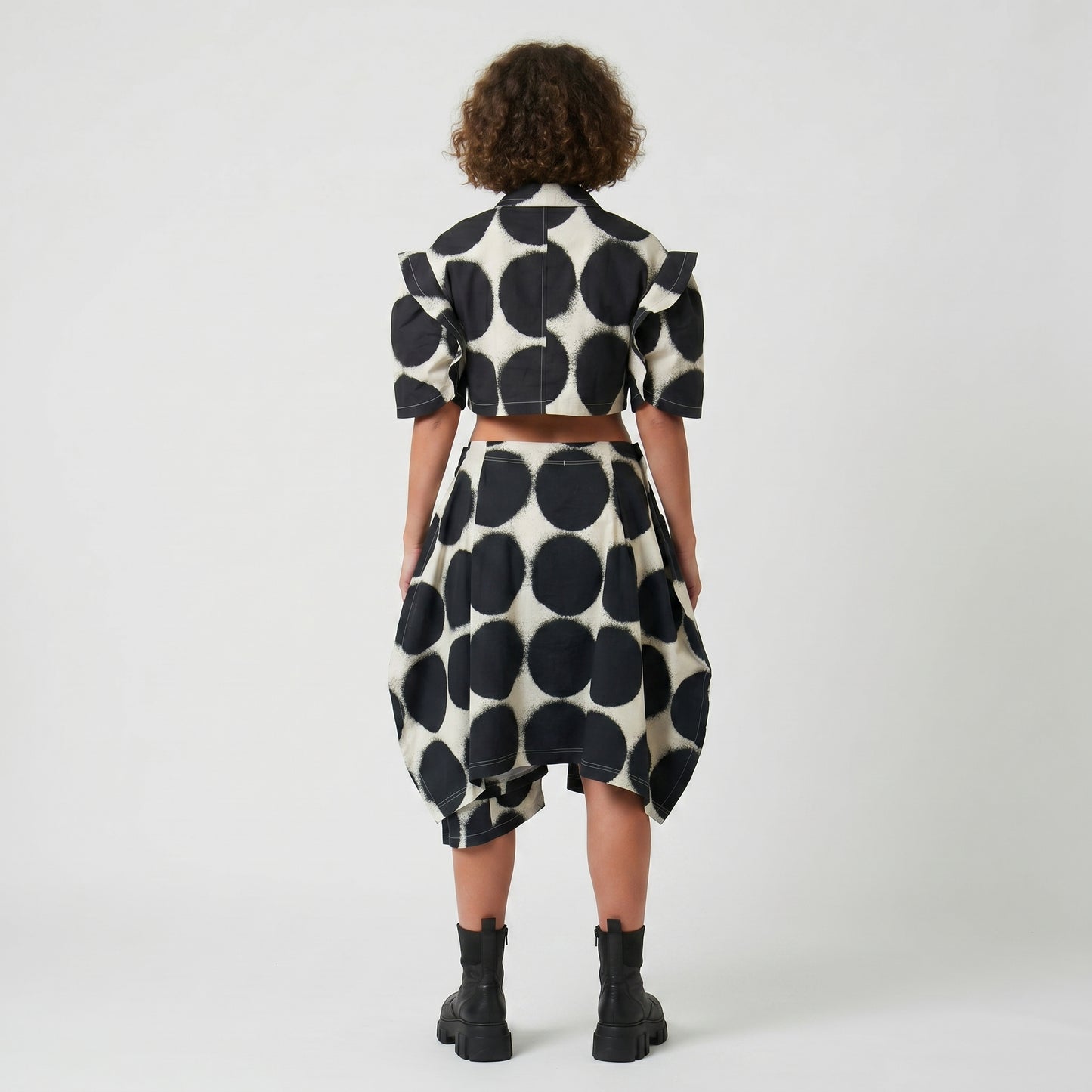 Abstract Polka Dot Culottes