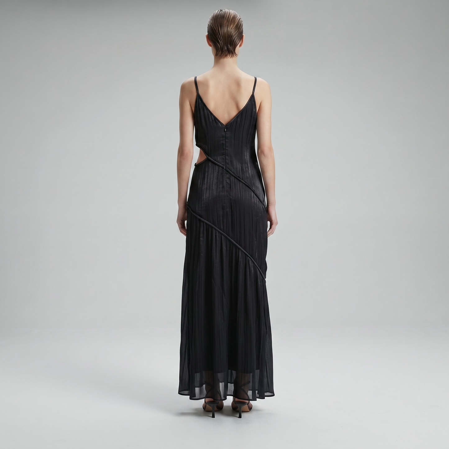 Sleek Cutout Midi Slip Dress