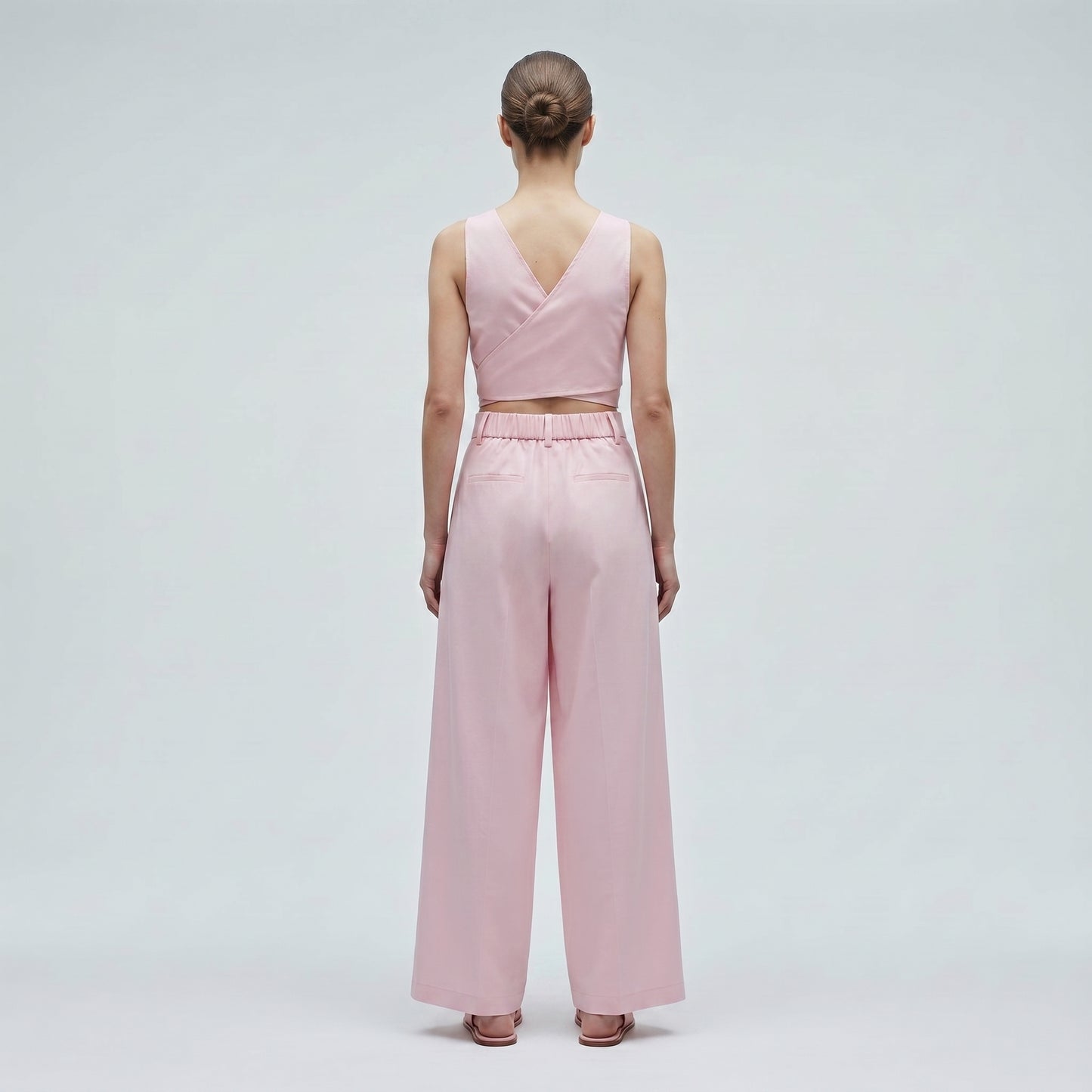 Pastel Pink Pleated Trousers
