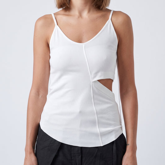 Ribbed Cutout Camisole Tank Top