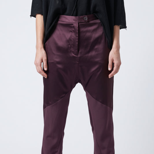Satin Panel Tailored Trousers