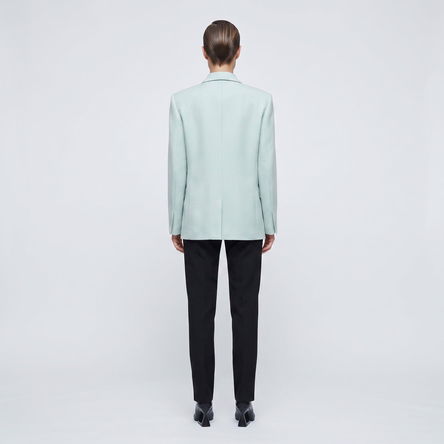 Tailored Double-Breasted Mint Blazer