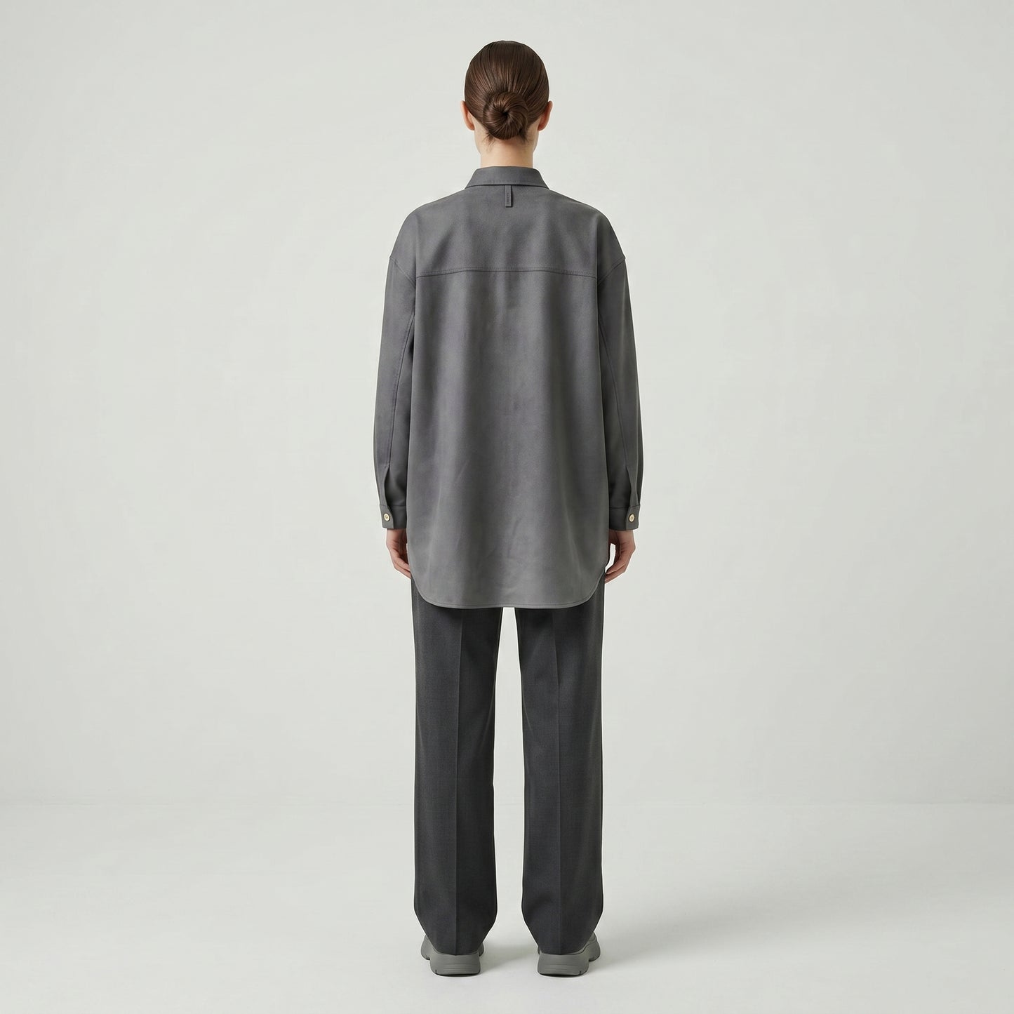 Minimalist Grey Button Down Shirt