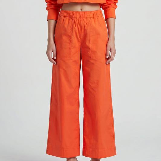 Vibrant High-Waisted Wide-Leg Trousers
