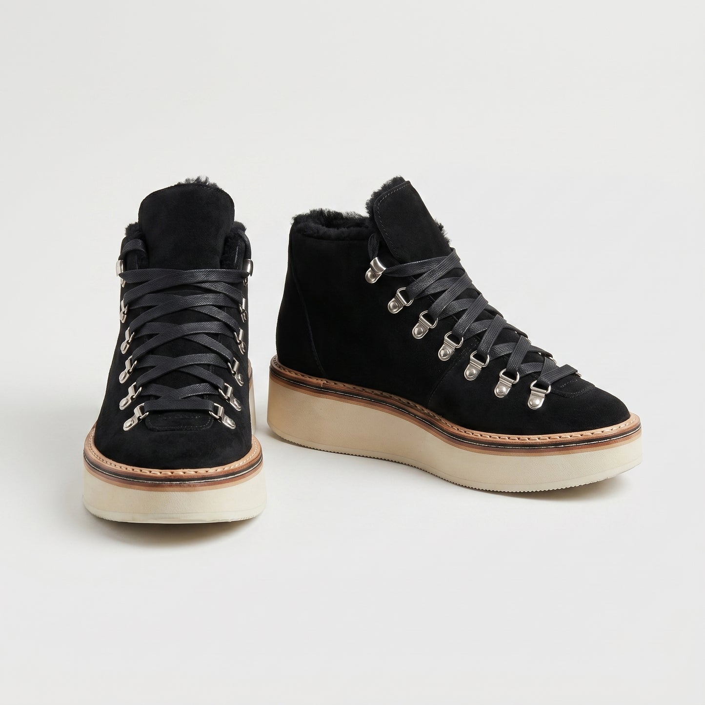 Shearling Lined Suede Boots