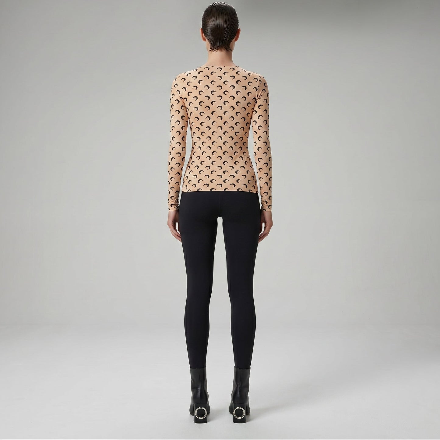 Moon Print Long Sleeve Top
