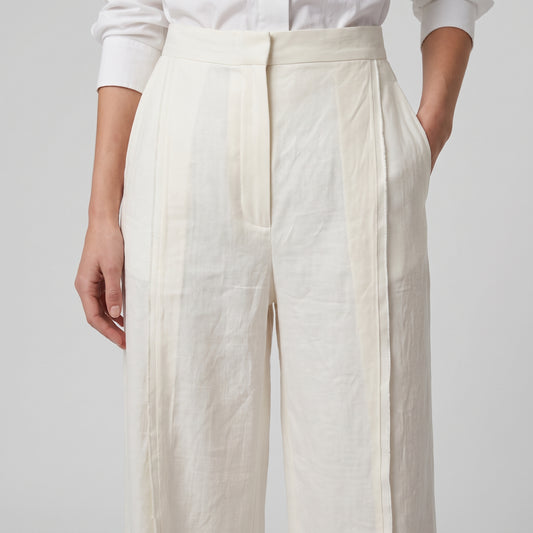 Wide-Leg Linen Trousers