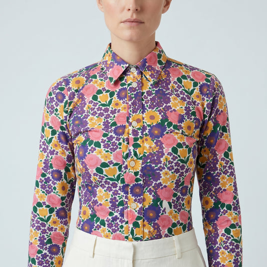 Vibrant Floral Long Sleeve Shirt