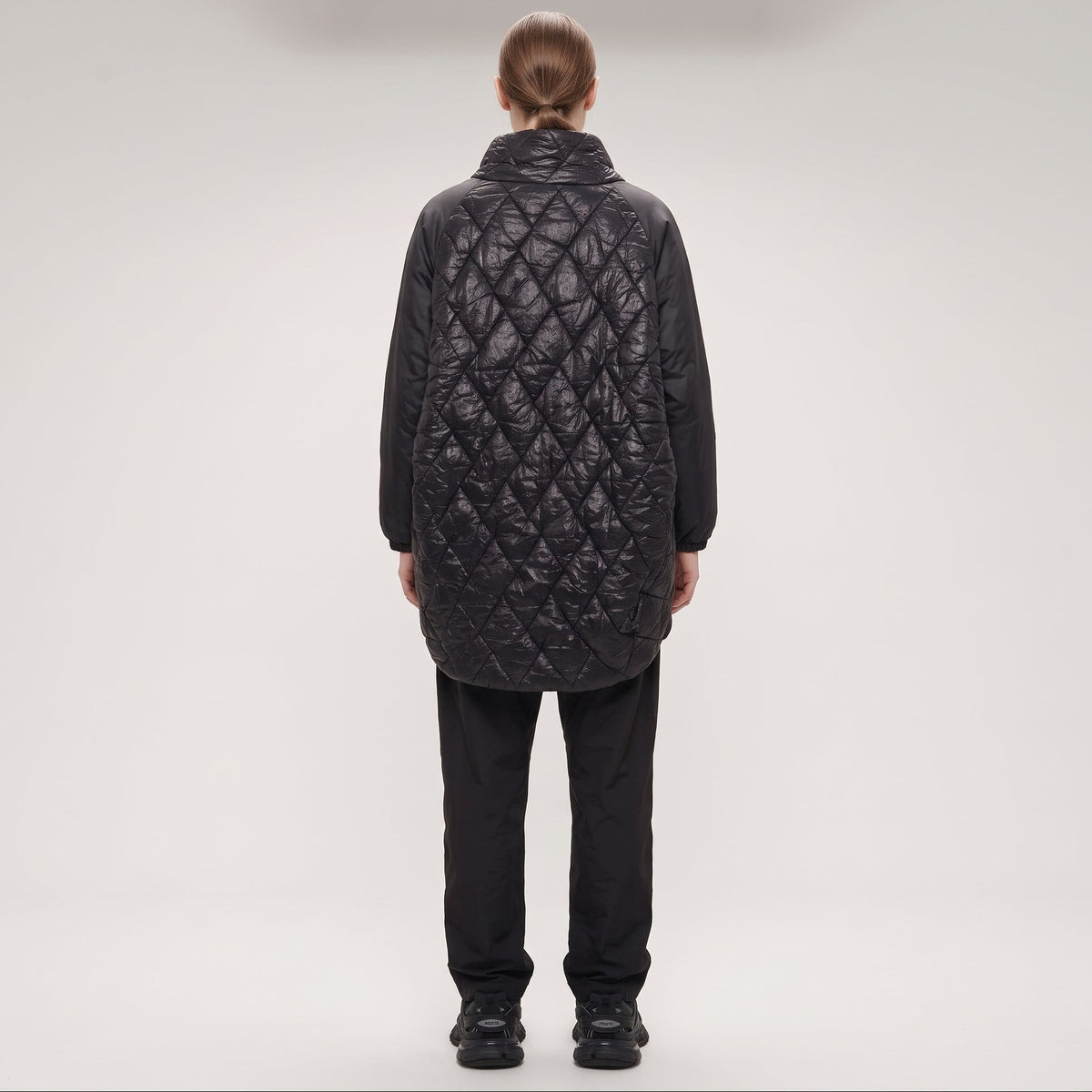 Quilted Layered Longline Jacket