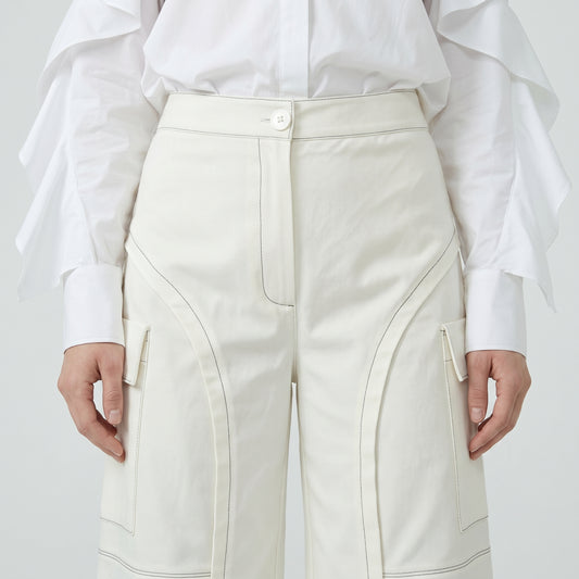 Contrast Stitch Cargo Pants