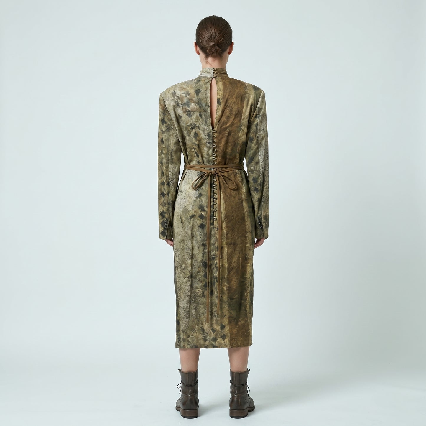 Abstract Patterned Twist Dress