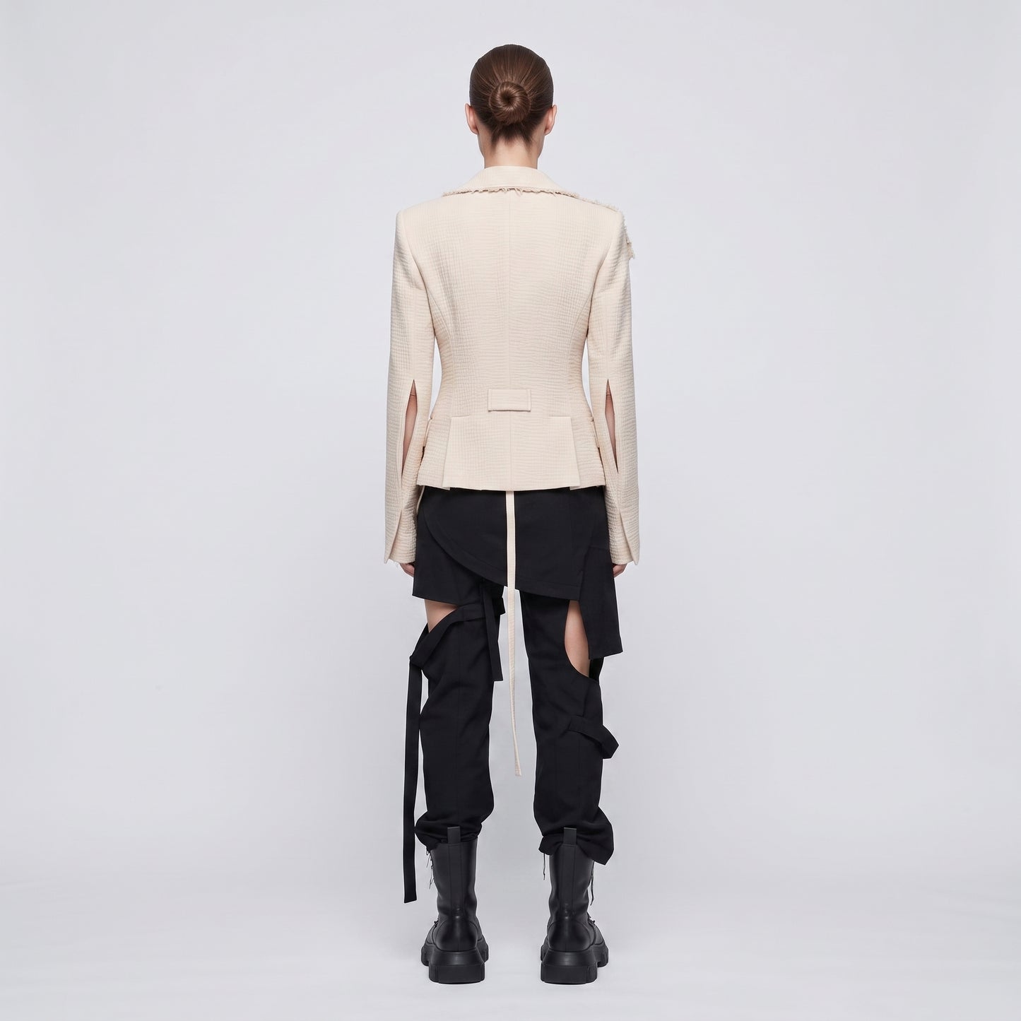 Deconstructed Tailored Blazer Jacket
