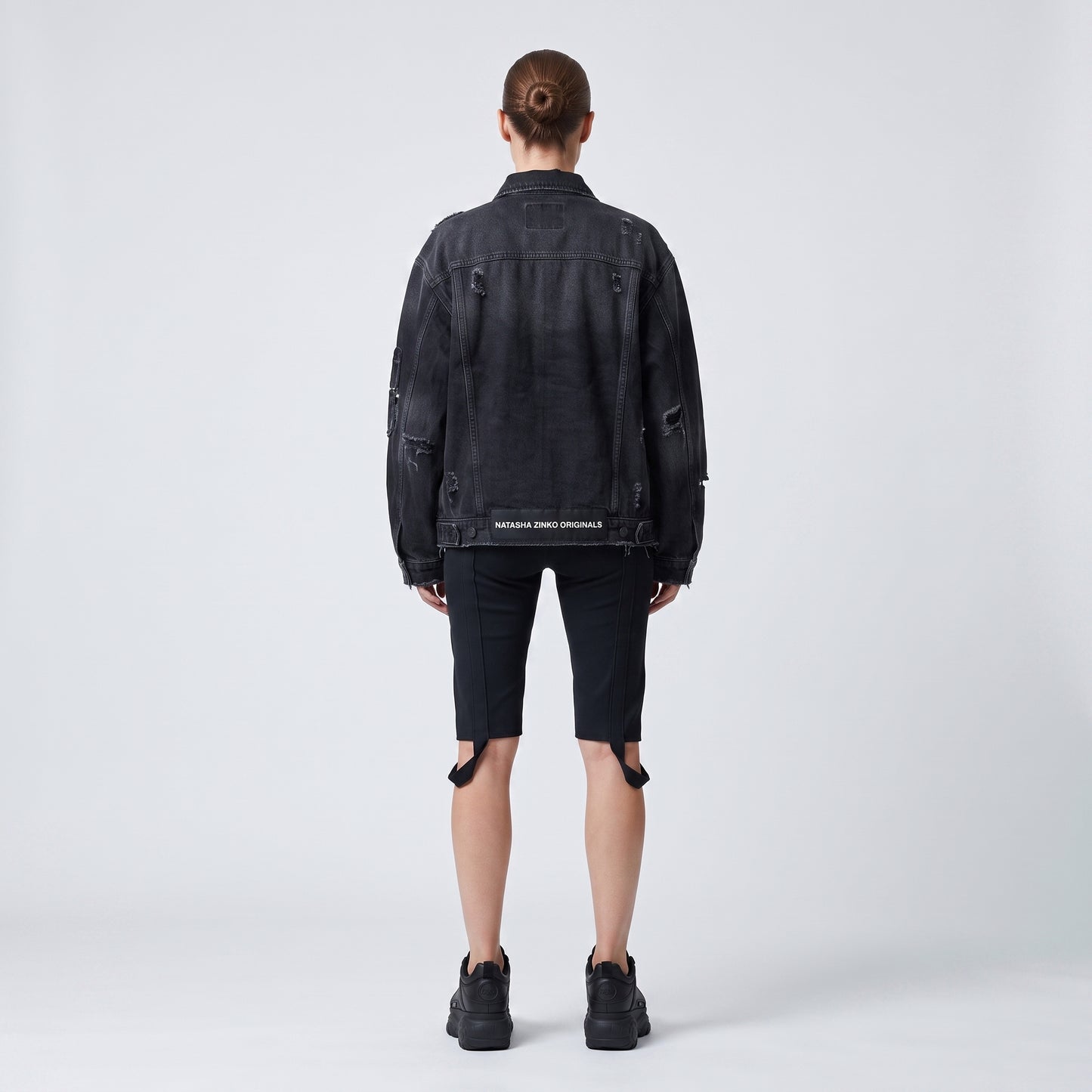 Ribbed Logo Waist Biker Shorts