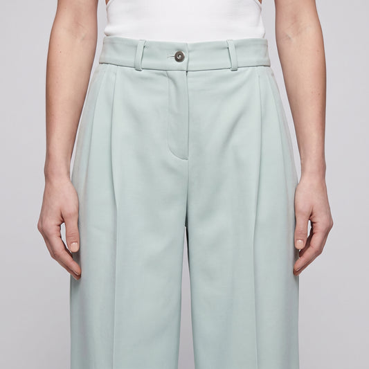 Tailored Pastel Wide-Leg Trousers
