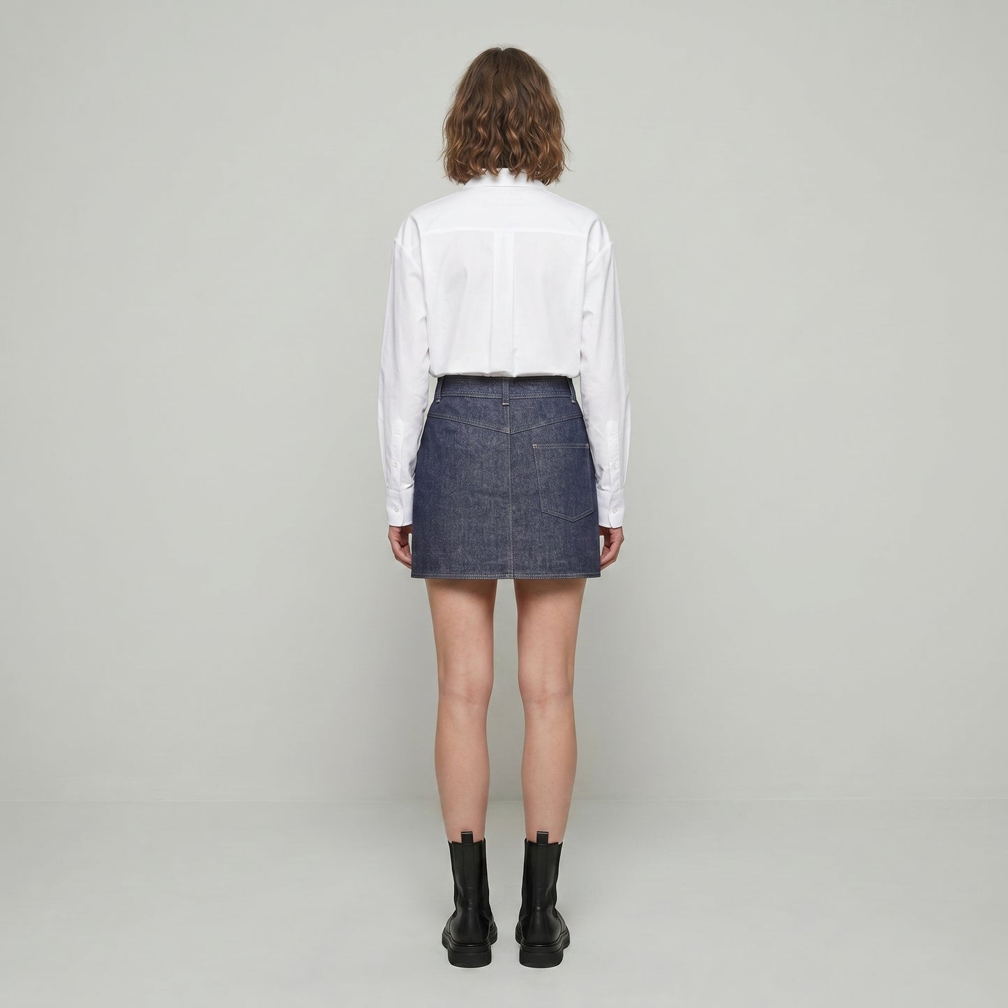 Dark Wash Denim Mini Skirt